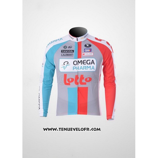 2011 Maillot Ciclismo Omega Pharma Lotto Beige Manches Longues et Cuissard